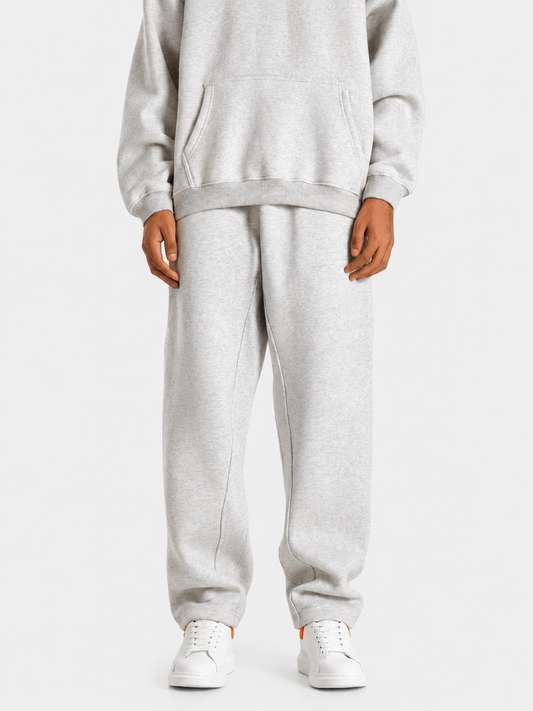 Pantalones deportivos blancos de forro polar extragrandes
