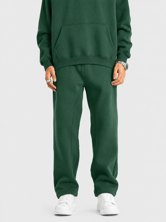 Pantalones deportivos verdes de forro polar extragrandes