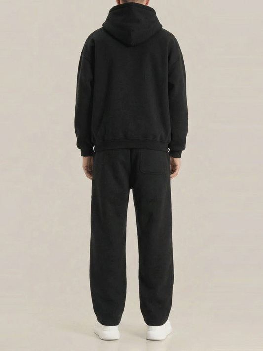 Pantalones deportivos negros de forro polar extragrandes