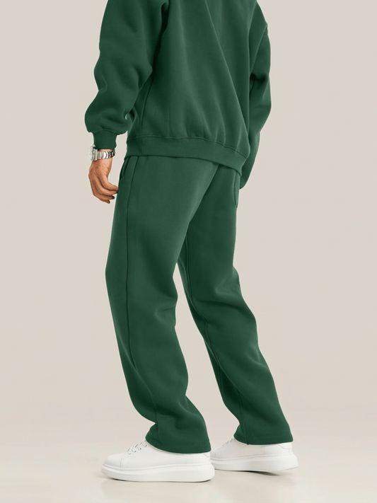 Pantalones deportivos verdes de forro polar extragrandes