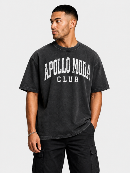 Camiseta extragrande Club con degradado lavado
