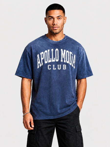 Camiseta extragrande Club con degradado lavado