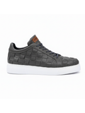 Zeus Grey Weave woven slip-on sneaker in grey by Apollo Moda, view 5