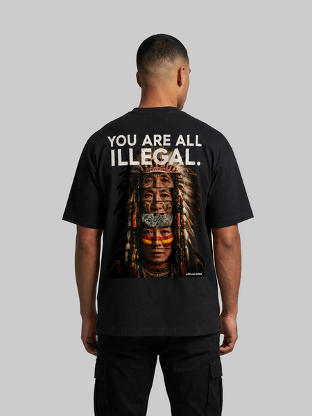 Camiseta gráfica pesada You Are All Illegal extragrande